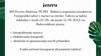 Vabilo na Fotografski tabor operacije Doživi naravo! na Bukovniškem jezeru